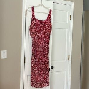 Bardot Pink Patterned Midi Dress